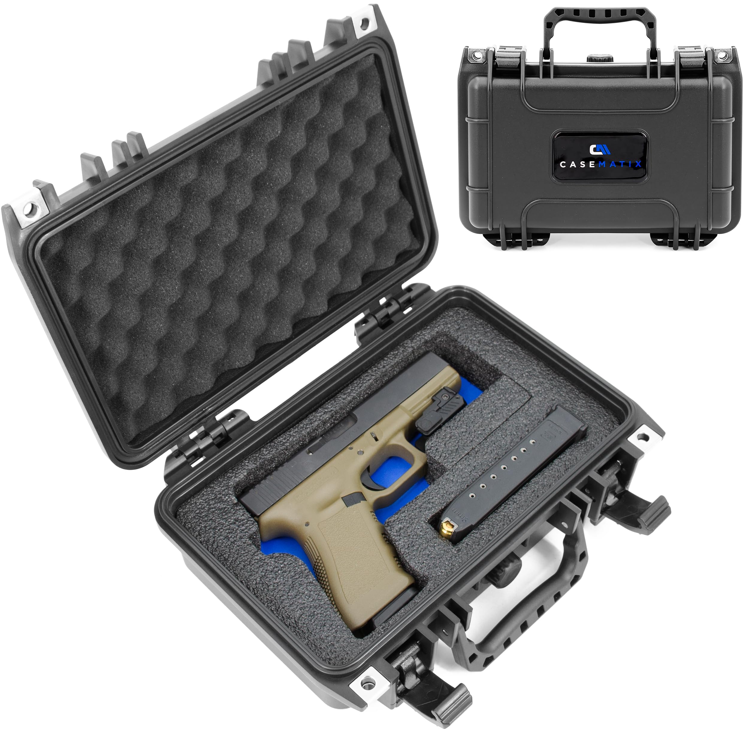 Amazon.com: CASEMATIX Hard Gun Case for Pistols – TSA Approved